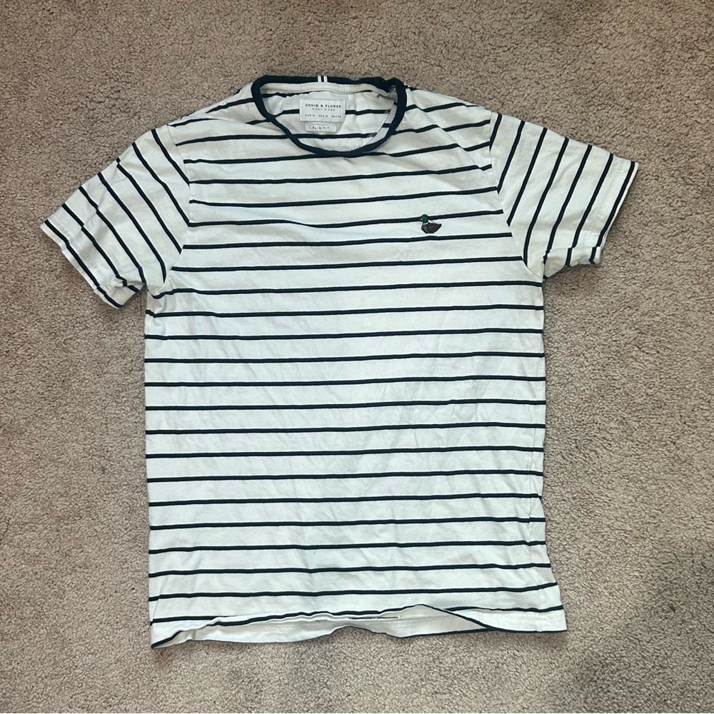 White and Black Striped Shirt